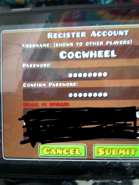 email invalid geometry dash|Every time I try to make an account it says email invalid, I  .
